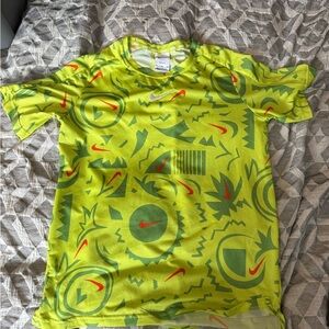 Nike Lime and Olive Graphic Tee